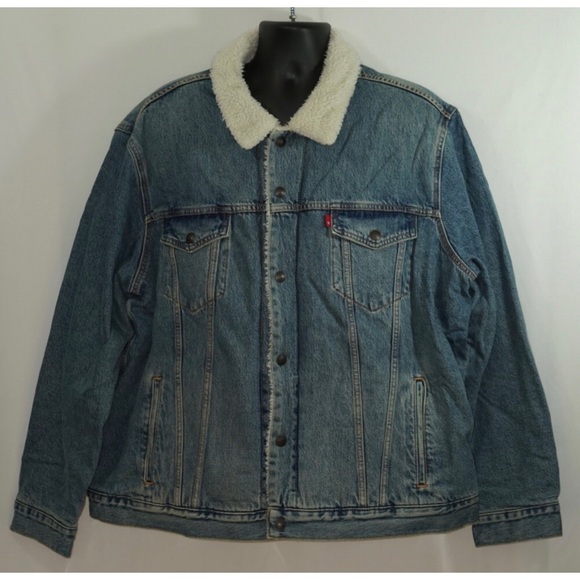 Levi's Sherpa Trucker Jean Jacket XXL - Picture 1 of 10